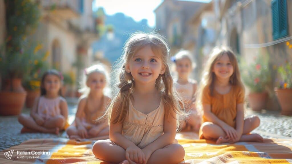 Girls in Sicily having fun playing games