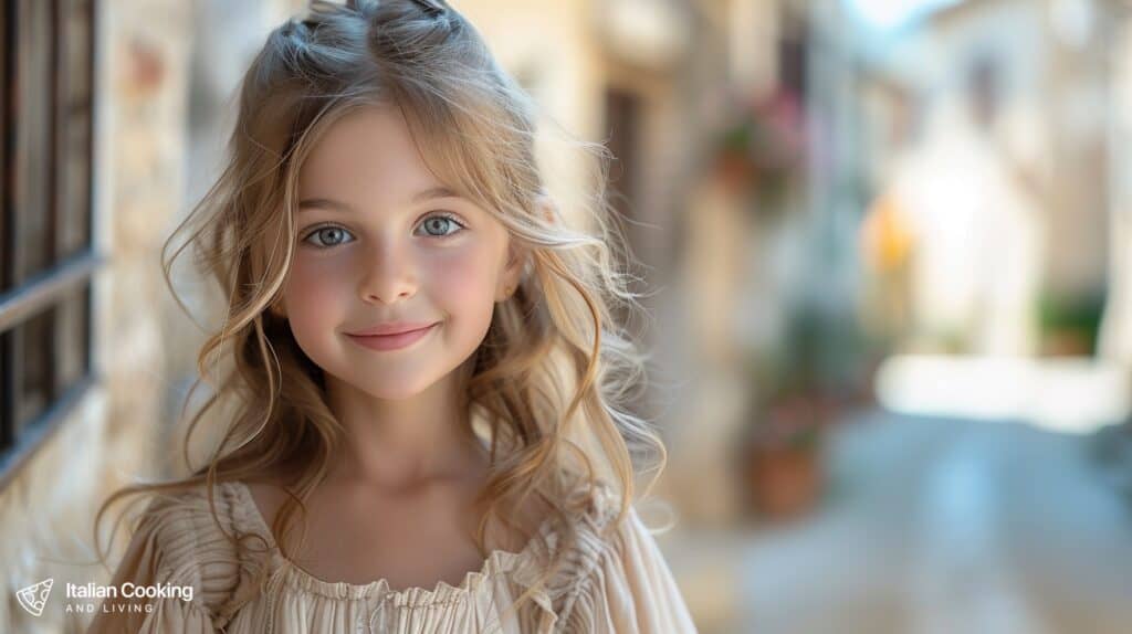 Beautiful girl on an Italian street
