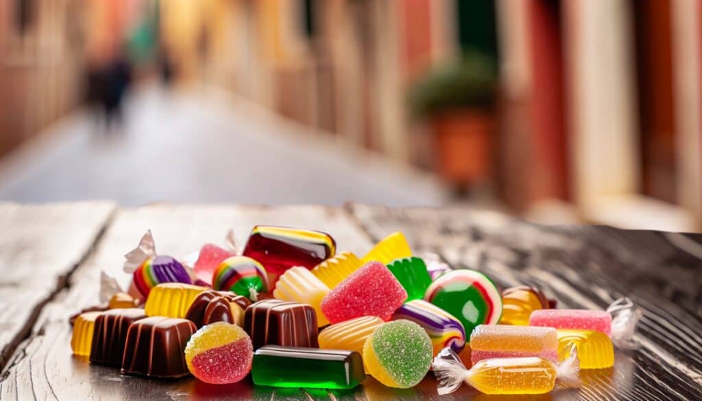 Gel and chocolate candies from Italy