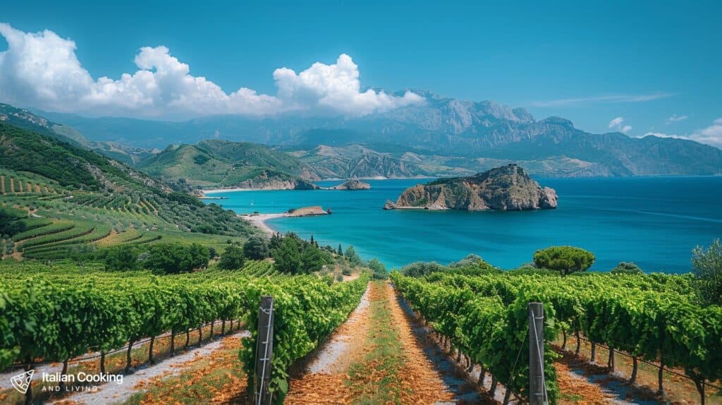 Calabria's mountainous terrain in a mild Mediterranean climate