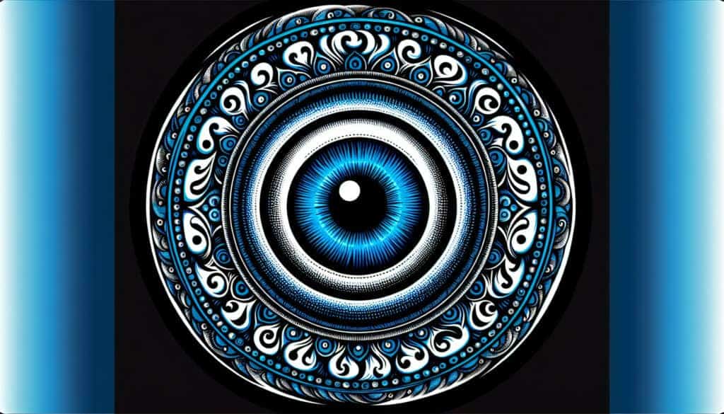 Illustration of an Italian evil eye symbol