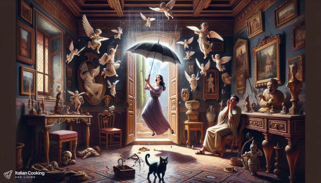 Open umbrella superstition